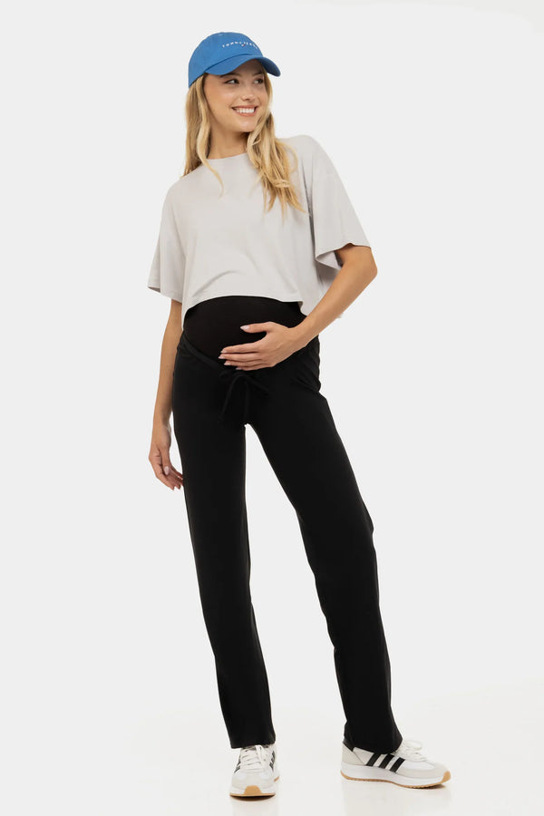Pantaloni sport-eleganți pentru gravide – negri