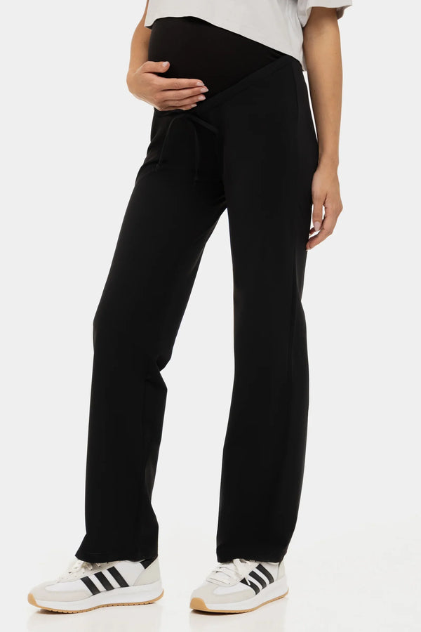 Pantaloni sport-eleganți pentru gravide – negri