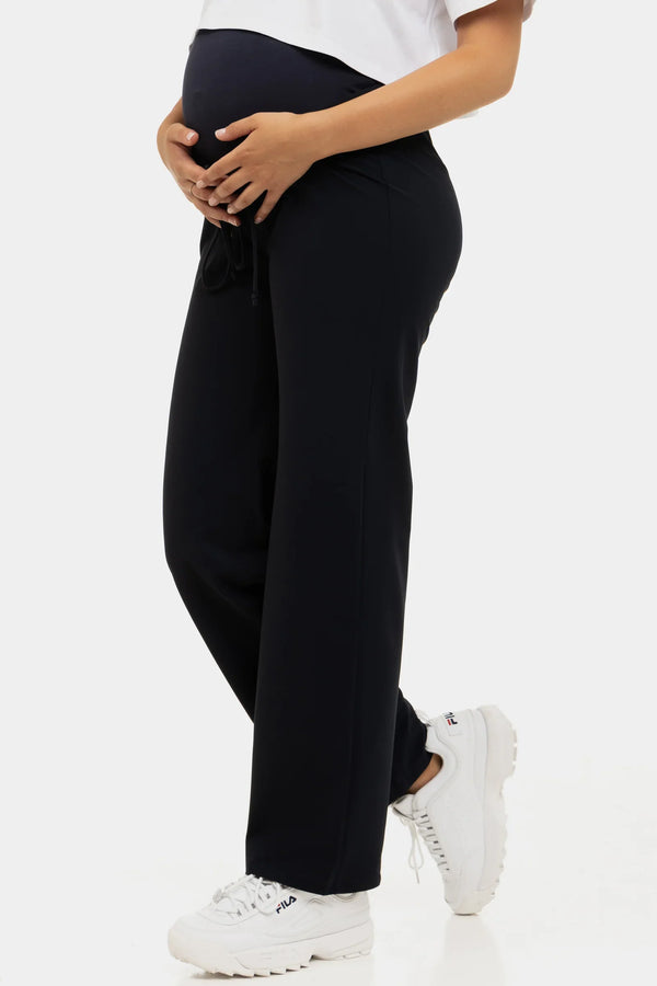 Pantaloni sport-eleganți pentru gravide – albastru închis