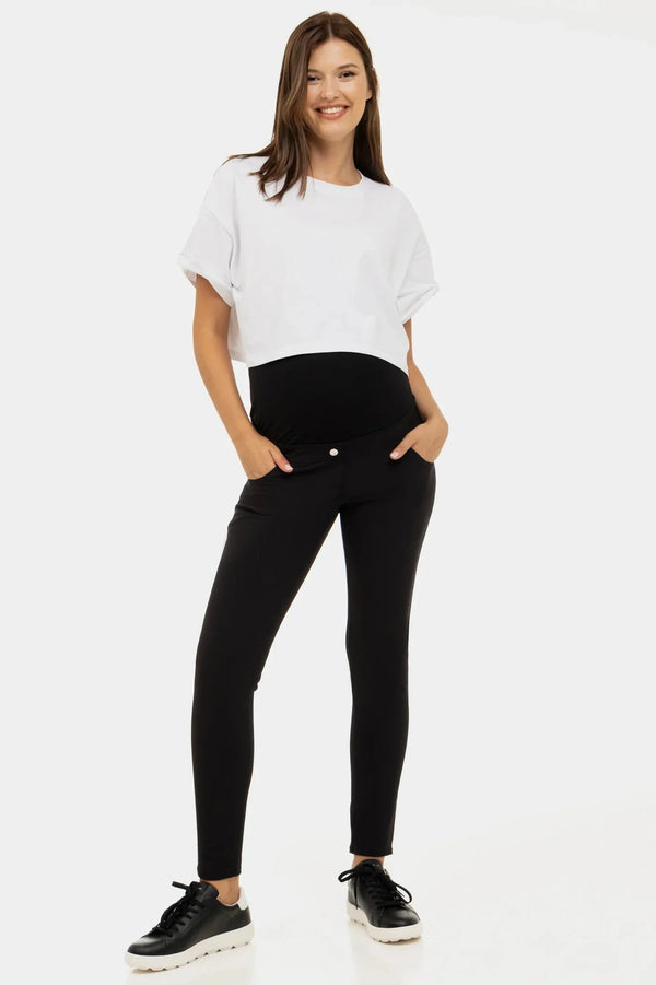 Pantaloni negri ajustați pentru gravide