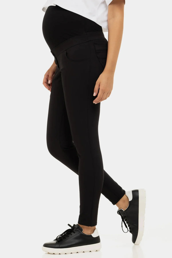 Pantaloni negri ajustați pentru gravide