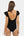 Costum de baie negru pentru gravide și alăptare cu volane