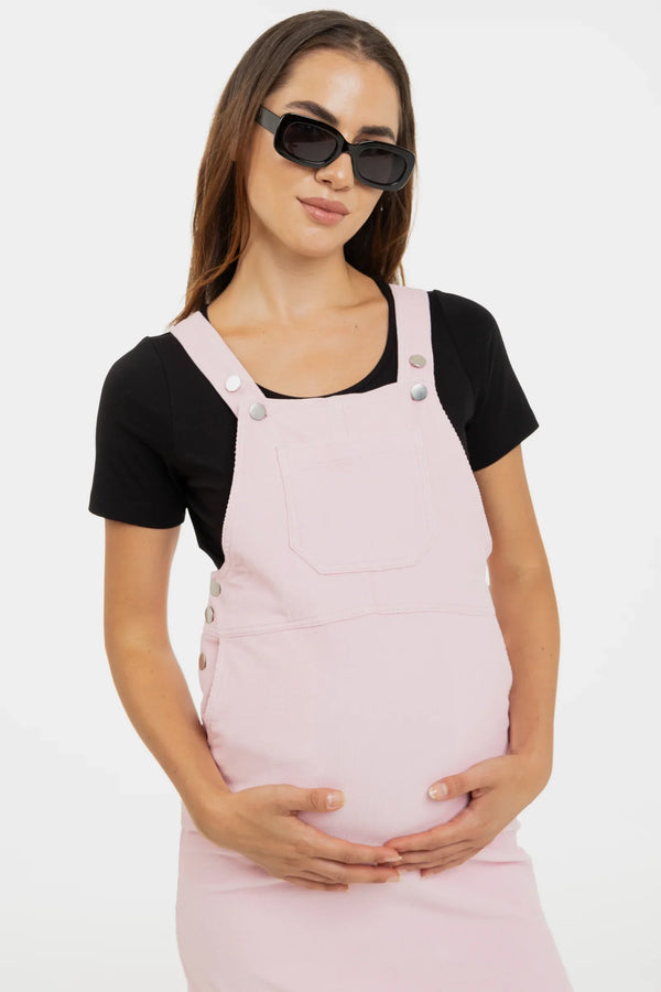 Sarafan din bumbac pentru gravide și alăptare – roz