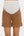 Pantaloni scurți pentru gravide cu compoziție din in – caramel