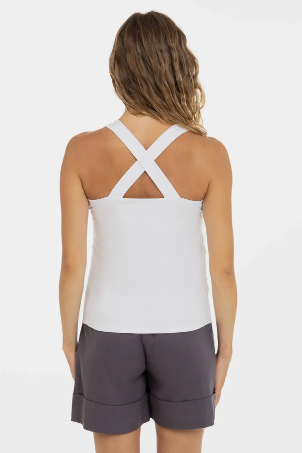 Pantaloni scurți pentru gravide cu compoziție din in - gri