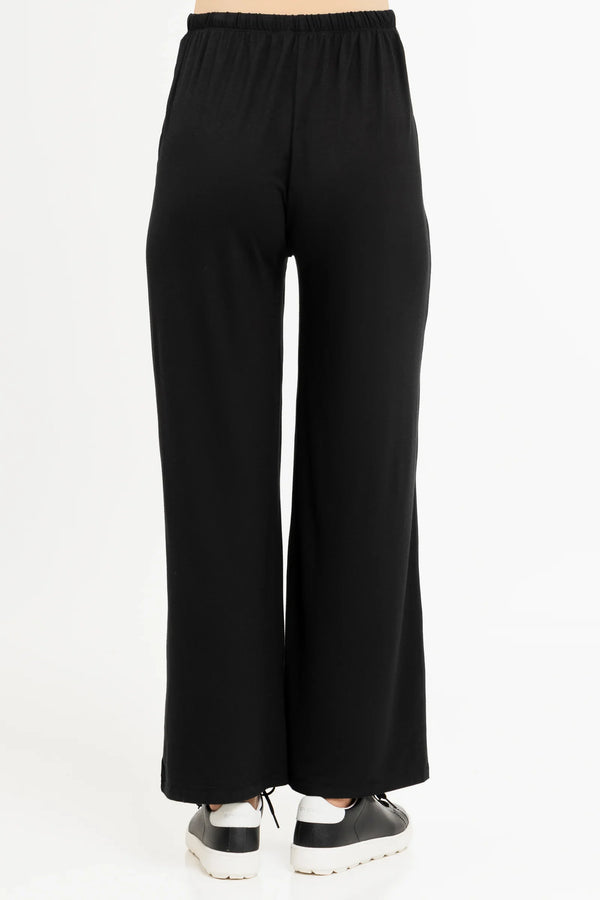Pantaloni evazați moi din modal pentru gravide – negri