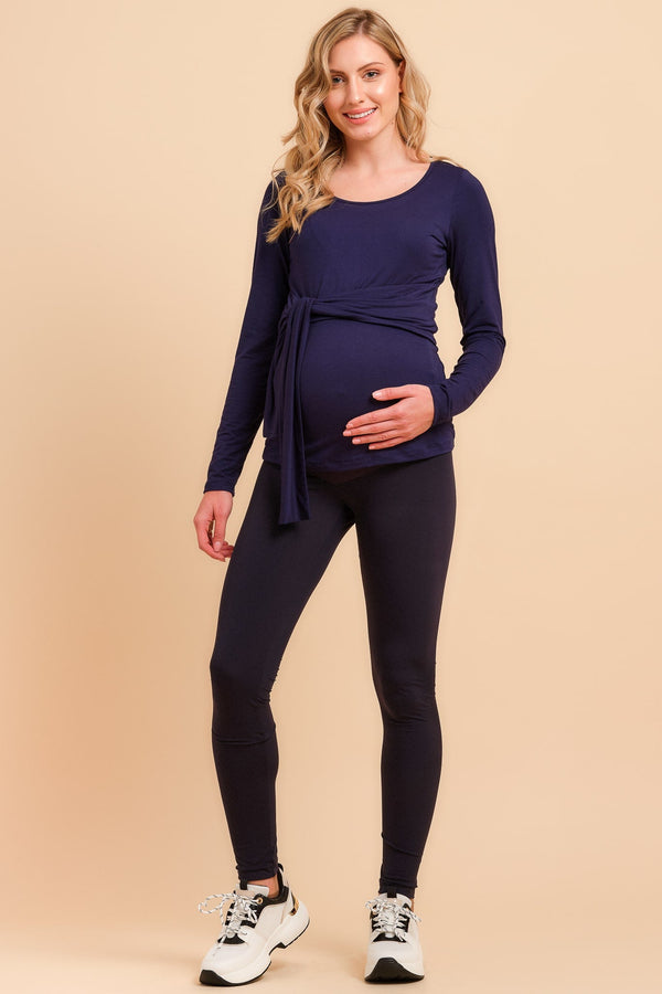 Bluză pentru gravide și alăptare cu curelușă