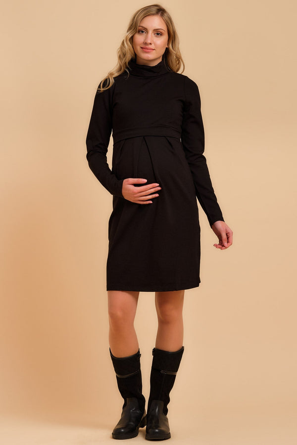 Rochie pentru gravide și alăptare cu guler polo