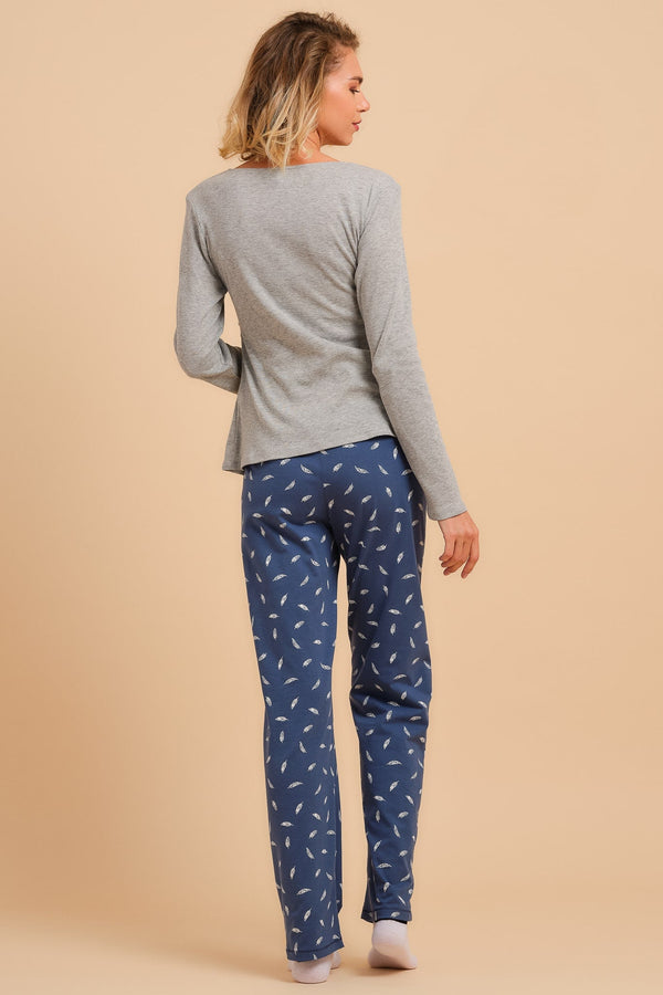 Pijama bumbac pentru gravide și alăptare