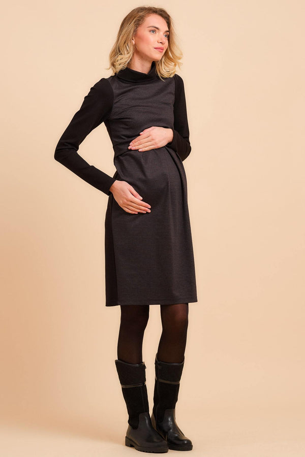 Rochie pentru gravide și alăptare cu guler polo