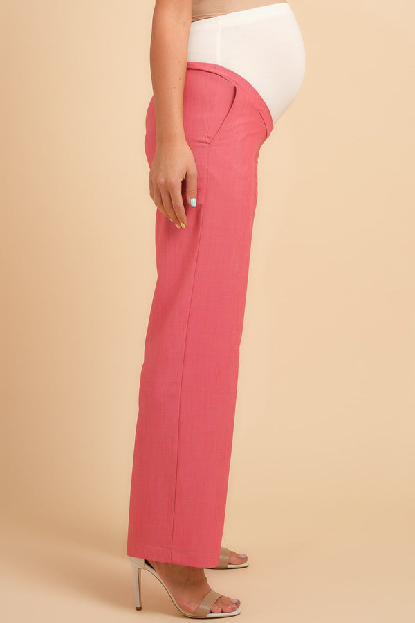 Pantaloni eleganți pentru gravide cu croială evazată – corai