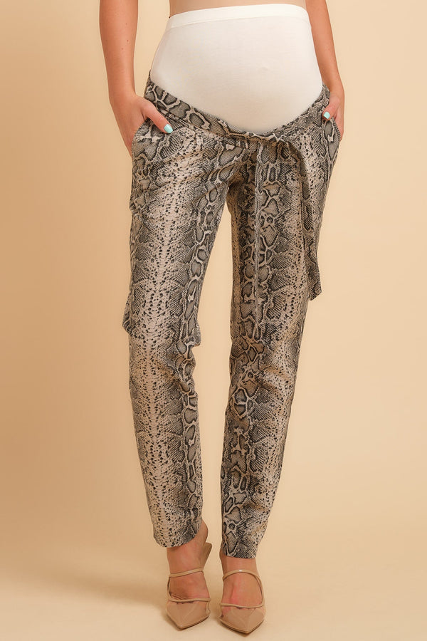 Pantaloni largi pentru gravide cu imprimeu