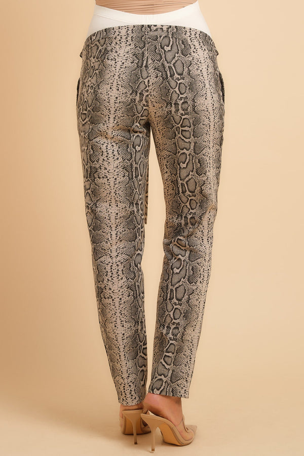 Pantaloni largi pentru gravide cu imprimeu