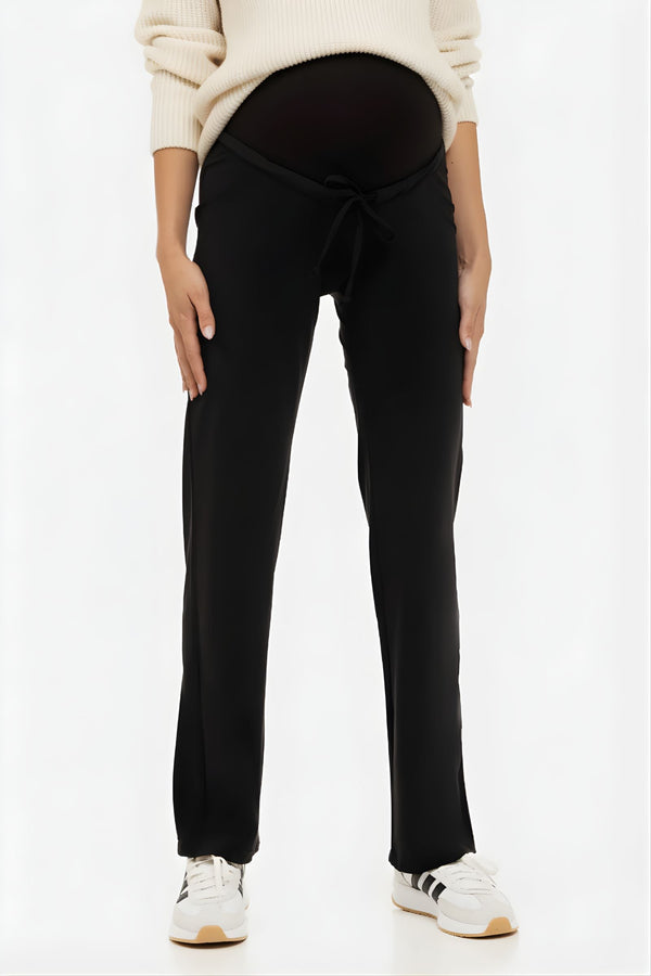 Pantaloni sport-eleganți pentru gravide – negri
