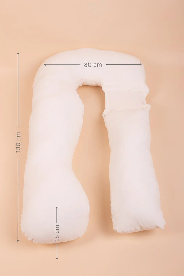 Pernă pentru gravide și alăptare 3 în 1 - bumbac organic - ecru