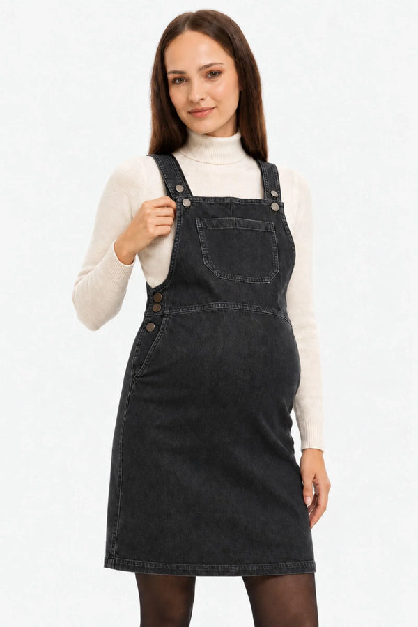 Sarafan din denim pentru gravide și alăptare – grafit