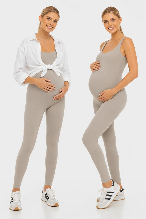Salopetă modelatoare pentru gravide - bej| 100% opacă