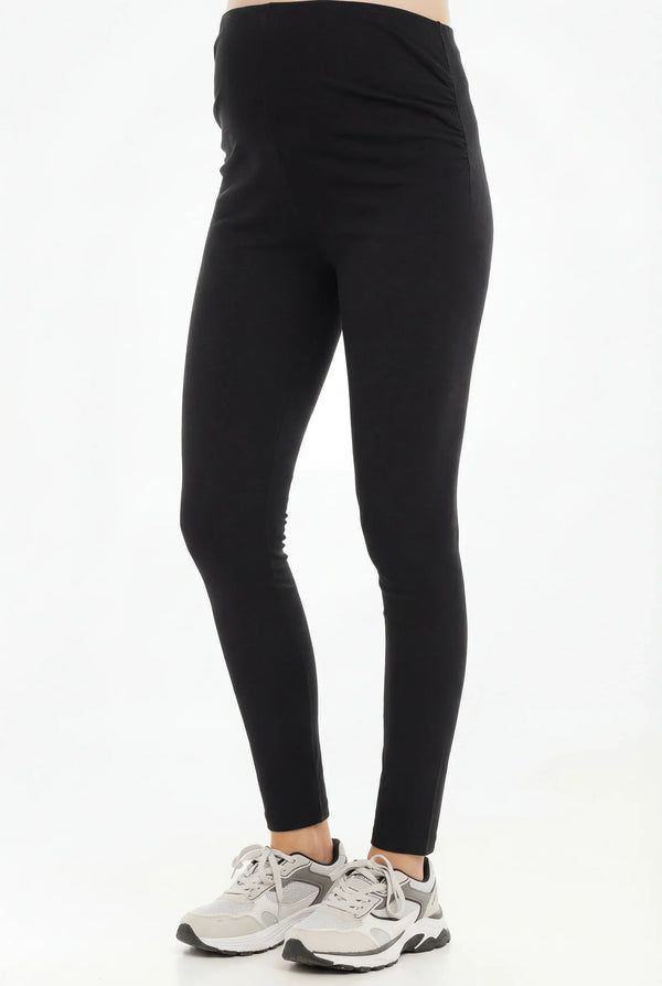 Colanți din bumbac pentru gravide – neagră