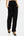 Pantaloni pentru gravide cu pliuri din georgette fin – negri