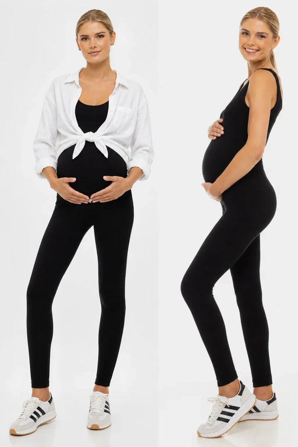 Salopetă modelatoare pentru gravide - negru