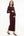 Rochie lungă elegantă cu falduri – bordo