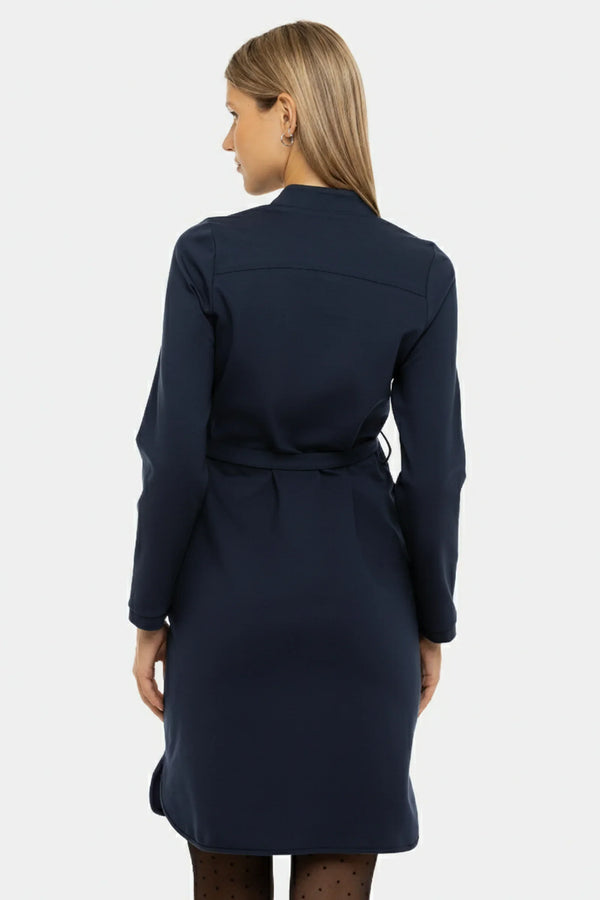 Rochie elastică bleumarin pentru gravide și alăptare