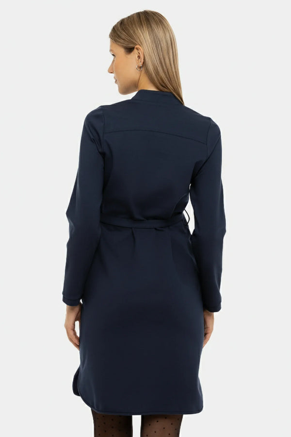 Rochie elastică bleumarin pentru gravide și alăptare