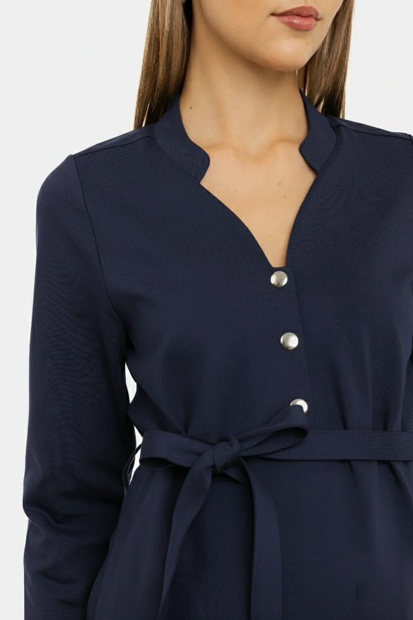 Rochie elastică bleumarin pentru gravide și alăptare