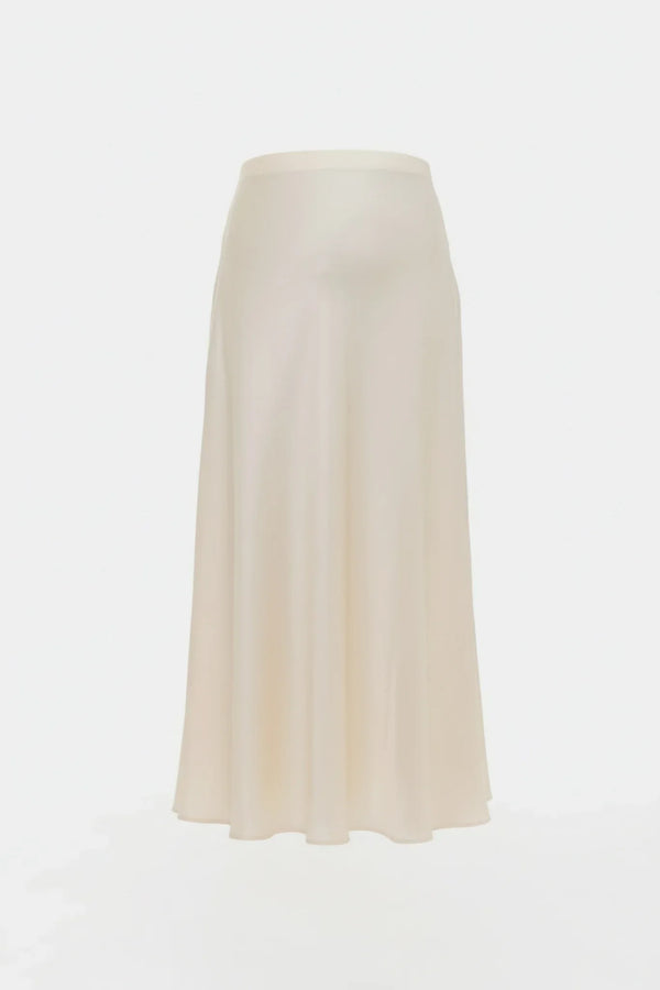 Fustă satinatӑ pentru gravide - ecru