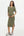 Rochie din bumbac rib pentru gravide și alăptare – verde olive