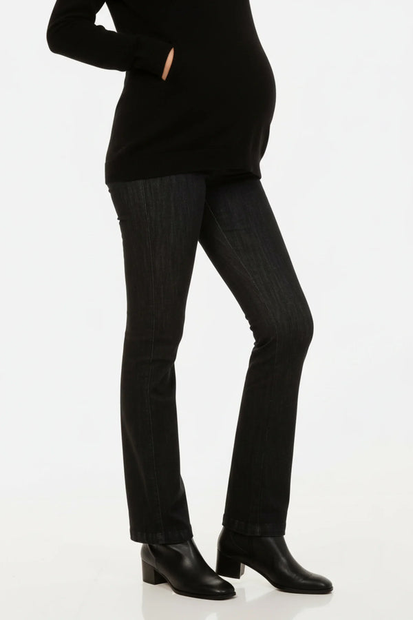 Bootcut blugi pentru gravide în negru