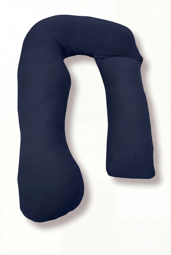 Pernă pentru gravide și alăptare 3 în 1 - bumbac organic - albastru închis