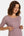 Rochie din bumbac rib pentru gravide și alăptare – violet