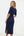 Rochie din rib de bumbac pentru gravide și alăptare – bleumarin