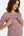 Rochie din bumbac rib pentru gravide și alăptare – violet