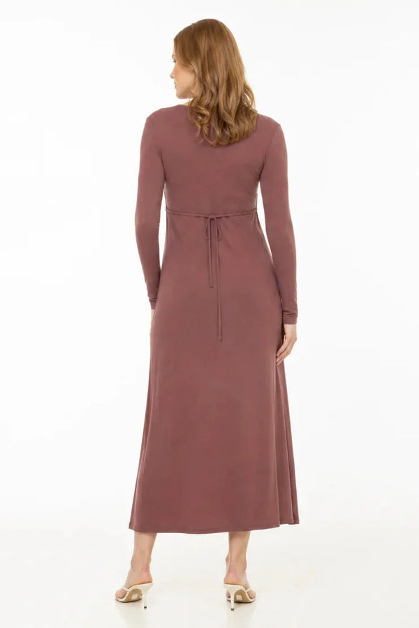 Set rochie și cardigan pentru gravide – roz prăfuit