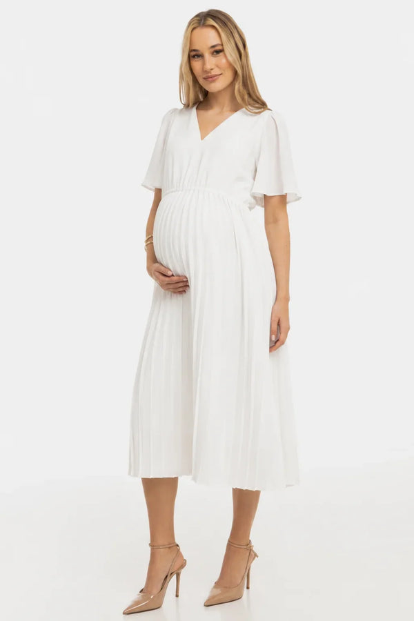 Rochie de mireasă plisată pentru gravide
