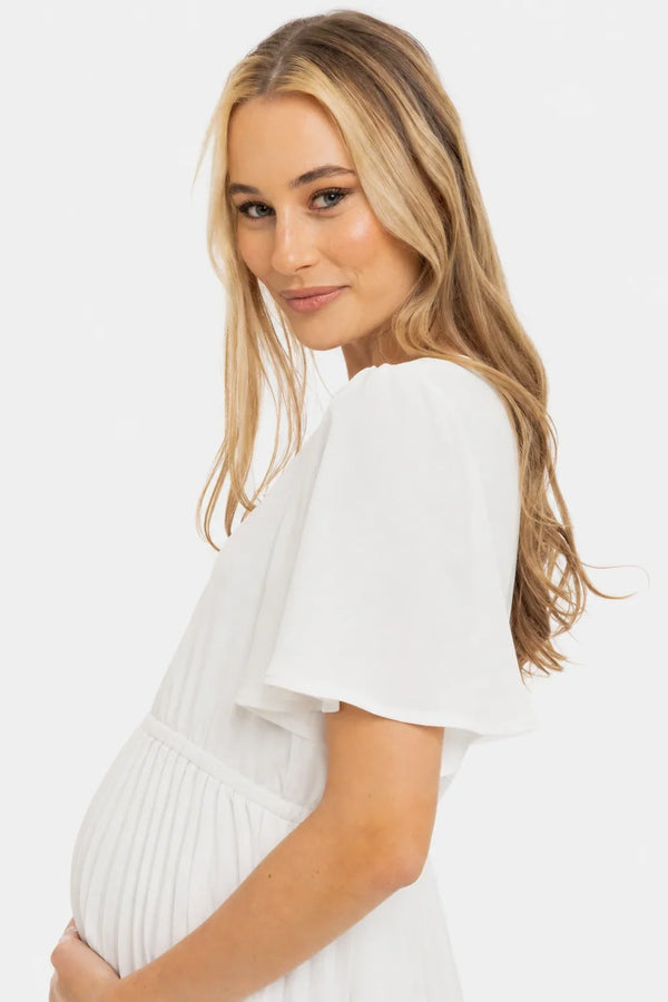Rochie de mireasă plisată pentru gravide