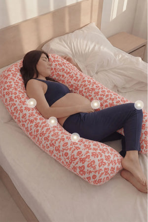 pregnancy pillow U shaped flowers print