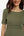 Rochie din bumbac rib pentru gravide și alăptare – verde olive