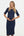 Rochie din rib de bumbac pentru gravide și alăptare – bleumarin