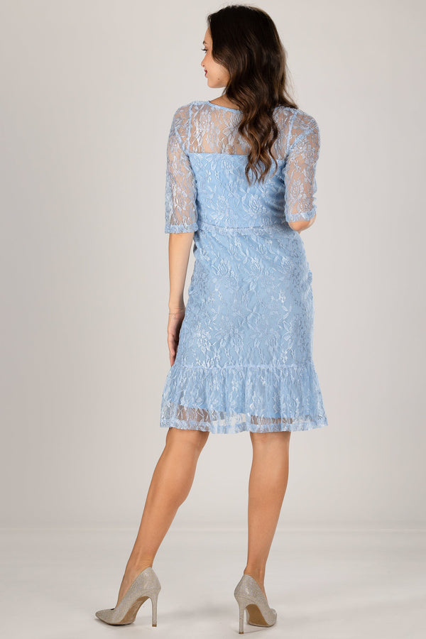 Rochie de ocazie din dantelă pentru gravide și alăptare