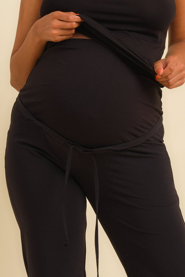 Pantaloni sport-elegant pentru gravide cu bumbac organic