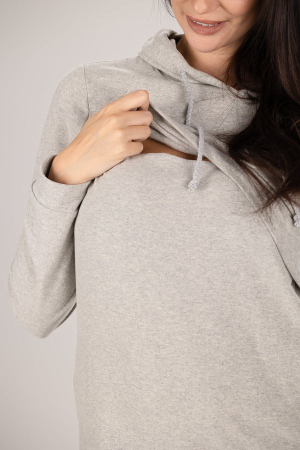 Rochie lungă tricotată pentru gravide și alăptare