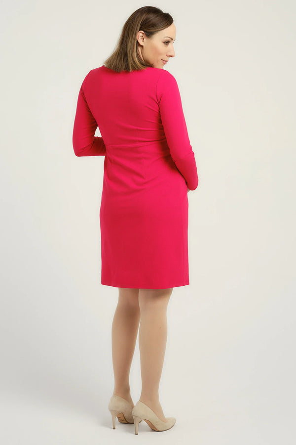 Rochie elegantă pentru gravide și alăptare cu mâneca lungă