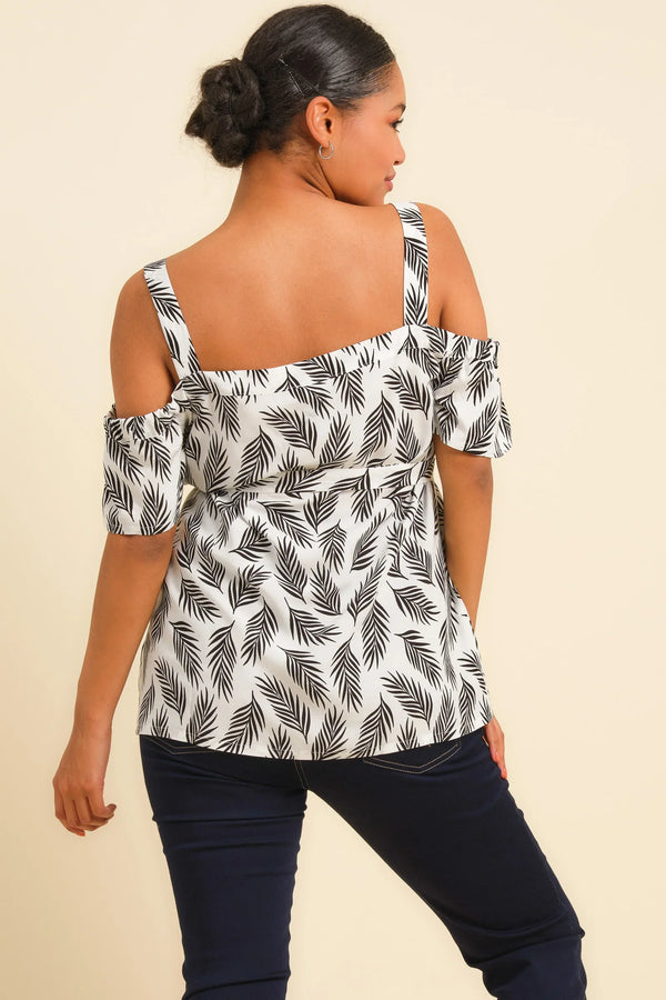 Bluză de sarcină cu umerii dezgoliți