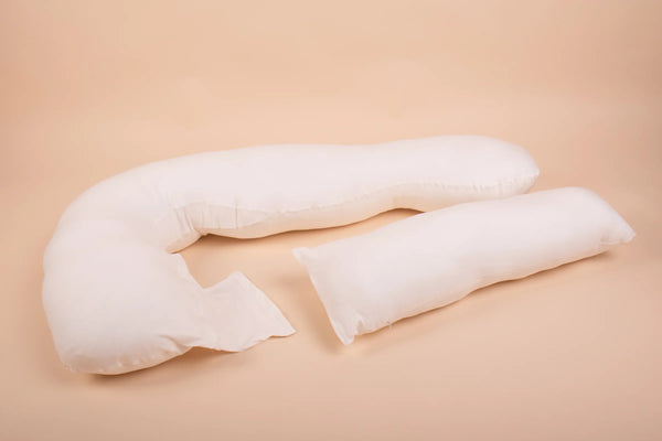 Pernă pentru gravide și alăptare 3 în 1 - bumbac organic - ecru