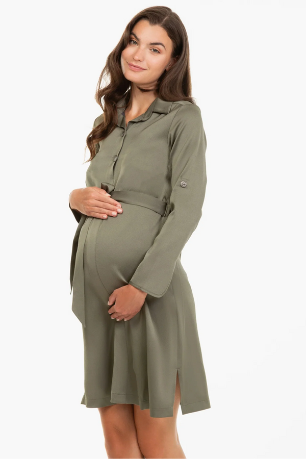 Rochie satinată pentru gravide și alăptare