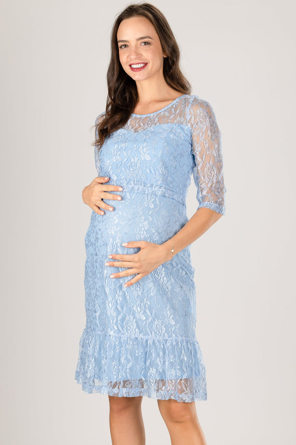 Rochie de ocazie din dantelă pentru gravide și alăptare
