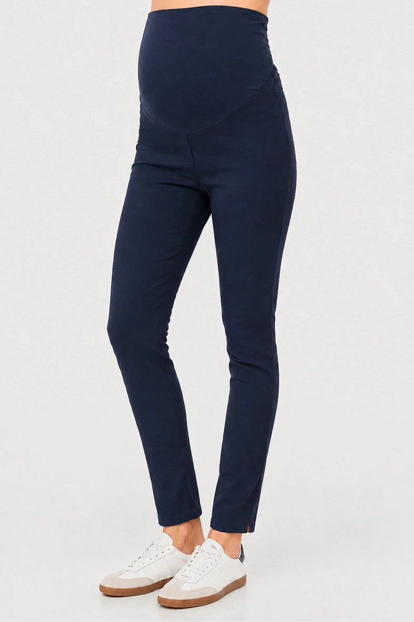 Pantaloni elastici pentru gravide – bleumarin